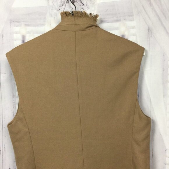 3.1 Phillip Lim Fringed Wool Long Camel Vest Small - Picture 12 of 14